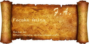 Fecske Anita névjegykártya
